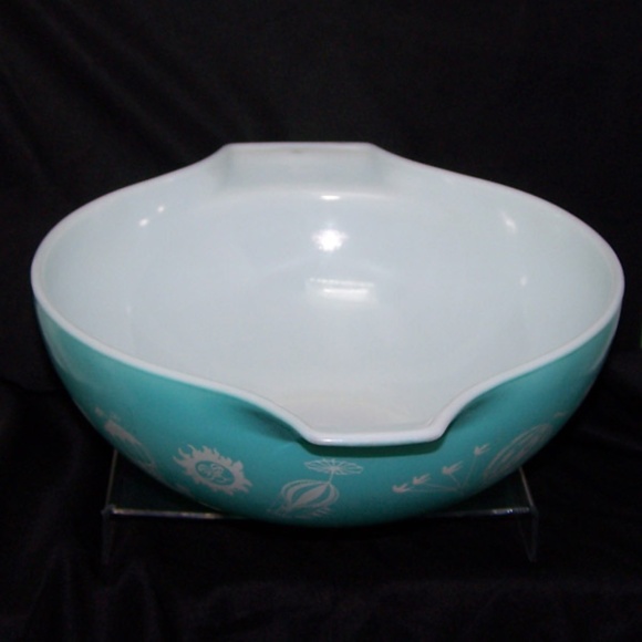 VTG Pyrex Turquoise Hot air balloon Cinderella #444 mixing bowl 4 Qt - Picture 8 of 11